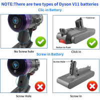 Dyson V11, SV14, V15 Vacuum Cleaner Click-In Battery, BAT1008